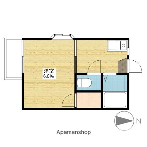 トピア国富けやき通(1K/2階)の間取り写真