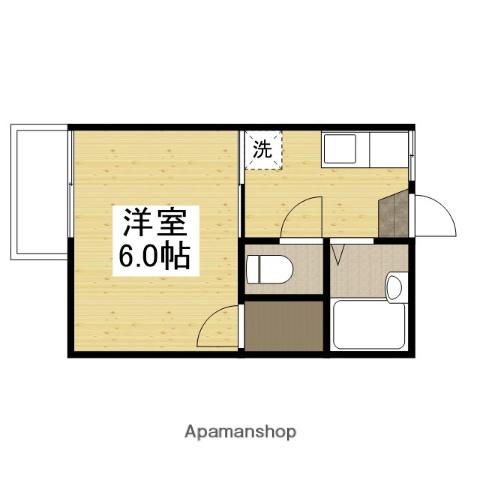 トピア国富けやき通(1K/2階)の間取り写真