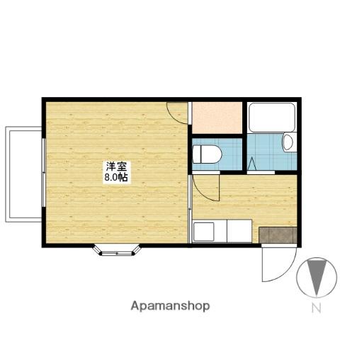 トピア国富けやき通(1K/2階)の間取り写真