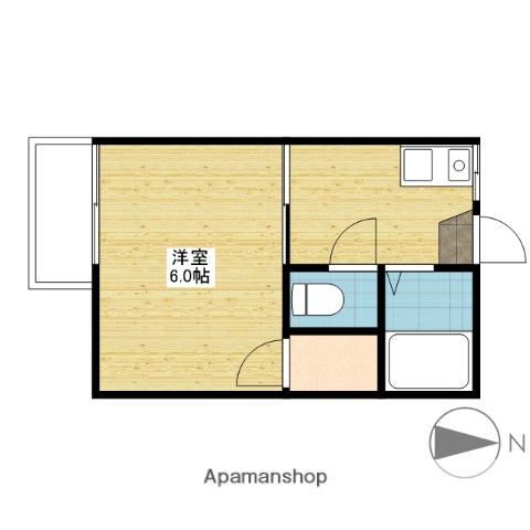 トピア国富けやき通(1K/1階)の間取り写真