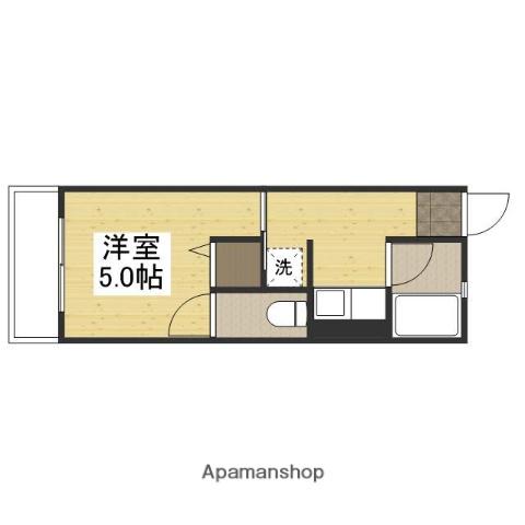 ハイツユタカ(1K/3階)の間取り写真