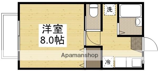 べレール清心(1K/2階)の間取り写真