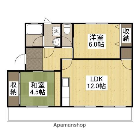 コンフォール操風(3DK/3階)の間取り写真
