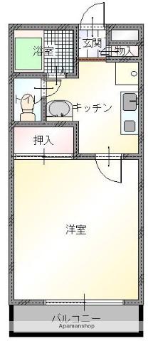 アークヒルズ西古松(1K/3階)の間取り写真