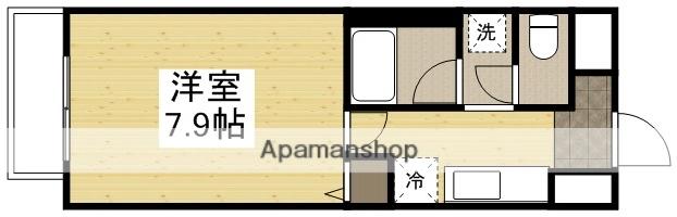 アミスター大供(1K/8階)の間取り写真