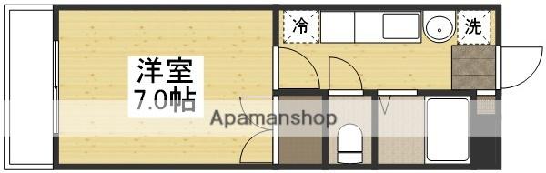 ツインズ土田A(1K/3階)の間取り写真