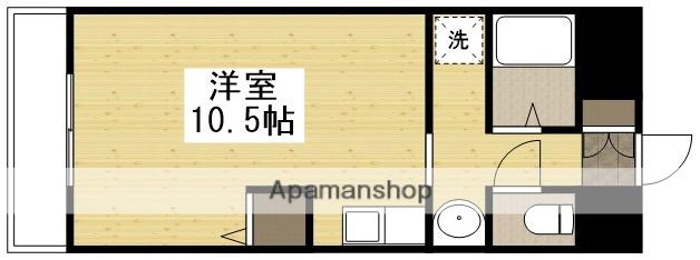 ロジェ岡本(ワンルーム/5階)の間取り写真