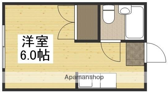 シスター中井(ワンルーム/3階)の間取り写真