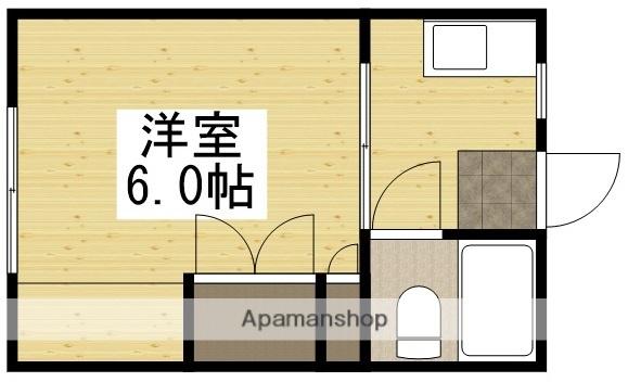 山田ハイツⅠ(1K/1階)の間取り写真