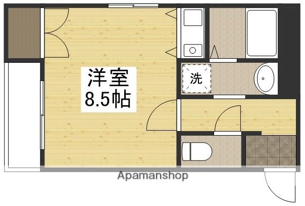 ピラミドⅠ(ワンルーム/2階)の間取り写真