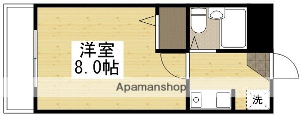 セゾンHOUKAN(1K/2階)の間取り写真