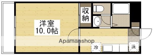 ロイヤルパレス林Ⅰ(1K/4階)の間取り写真