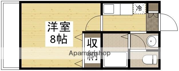 フィオーレ上東Ⅱ(1K/2階)の間取り写真