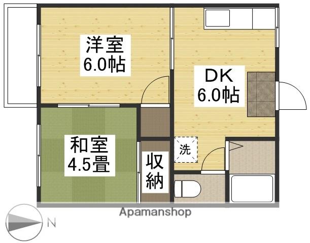 サンコーポ(2DK/2階)の間取り写真