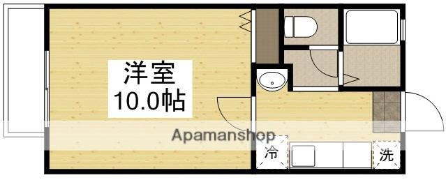 ツイン・ウッズ1(1K/1階)の間取り写真