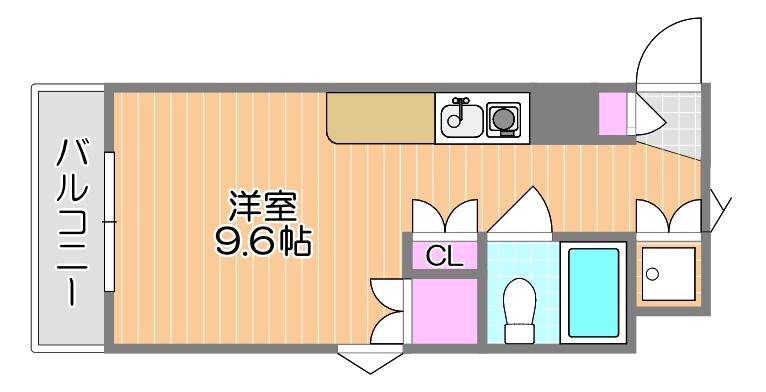 アクティブイン高島(ワンルーム/3階)の間取り写真