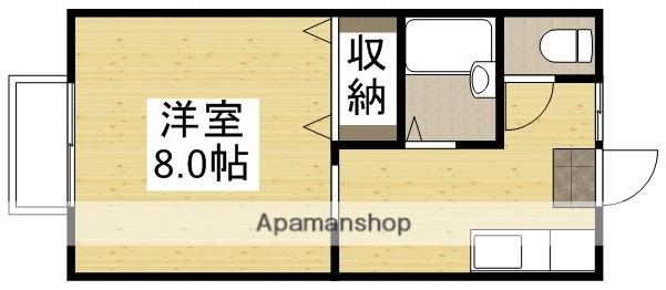 メゾン学南2号棟(1K/1階)の間取り写真