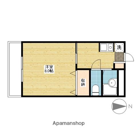 エクシードY(1K/2階)の間取り写真