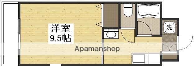 TOUENBLDG(1K/9階)の間取り写真