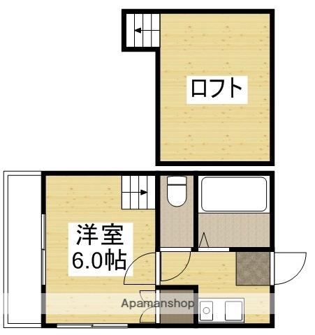 西川原プラトン(1K/1階)の間取り写真
