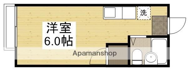 メゾンアルスC(ワンルーム/1階)の間取り写真