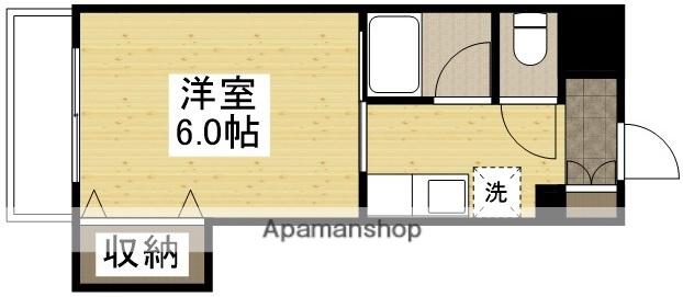 かわい富町マンション(1K/3階)の間取り写真