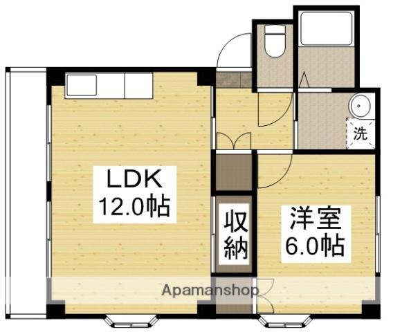 第2北村マンション(1LDK/2階)の間取り写真