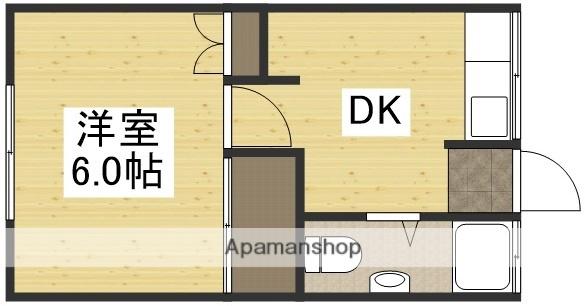 多田コーポ第1(1DK/1階)の間取り写真