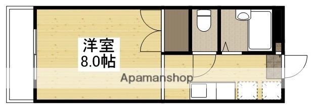 リベールB(ワンルーム/2階)の間取り写真