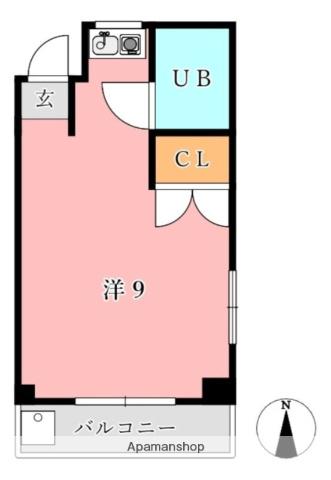 井上ビル(ワンルーム/2階)の間取り写真