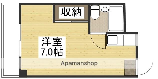 ホワイトメゾン学南1棟(ワンルーム/3階)の間取り写真