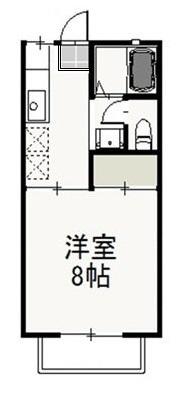 S・T・VILLA TSUSHIMA B(1K/1階)の間取り写真