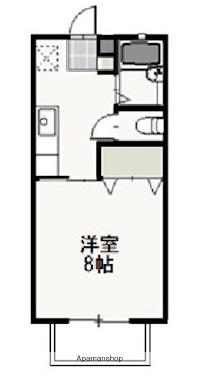 コスモス・インハイツB(1K/2階)の間取り写真