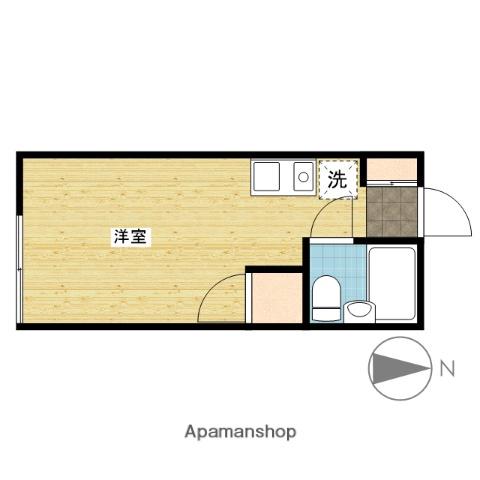 アクティブ23(ワンルーム/2階)の間取り写真