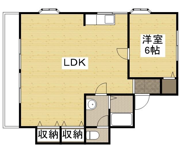 ファーレンハイトⅠ(1LDK/2階)の間取り写真