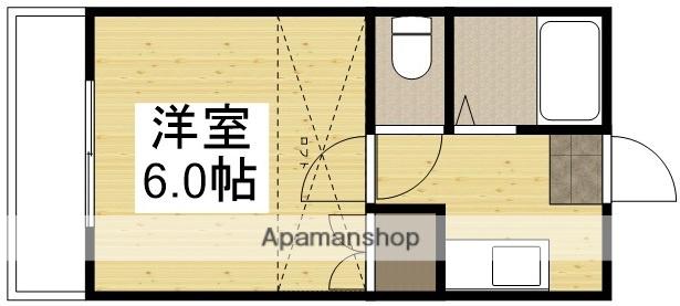 サニーハイム(1K/2階)の間取り写真