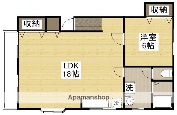 ファーレンハイトⅢ(1LDK/1階)の間取り写真
