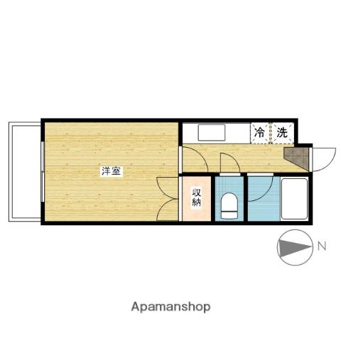 トリゴエマンション(1K/3階)の間取り写真