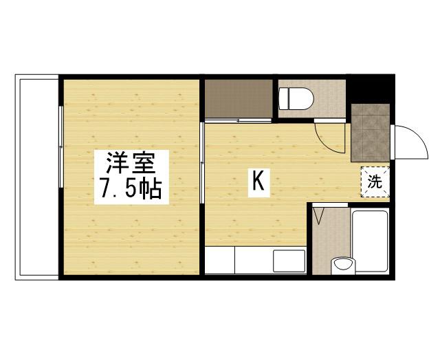 プレアール春日町(1K/5階)の間取り写真