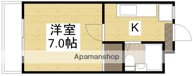 エトワール岡山(1K/2階)の間取り写真