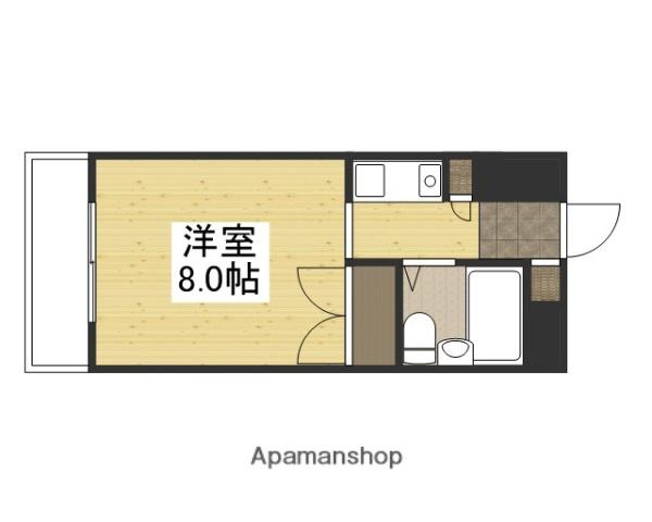 アルファ清心町1(1K/1階)の間取り写真