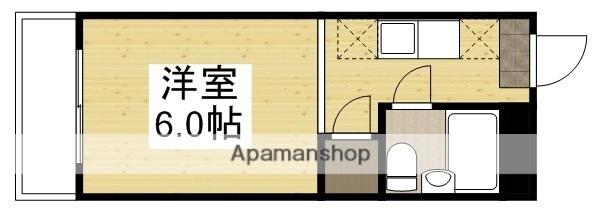 ウェーブレジデンス津島(ワンルーム/1階)の間取り写真