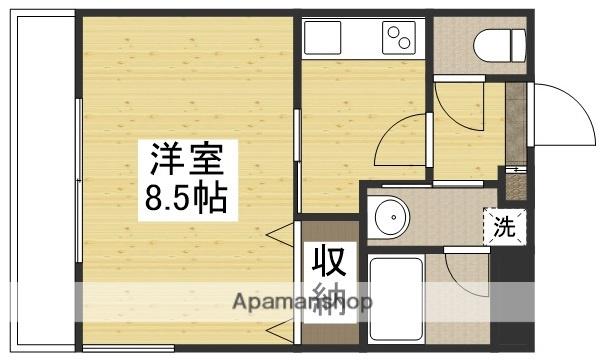 ラピス中庄駅前(1K/3階)の間取り写真