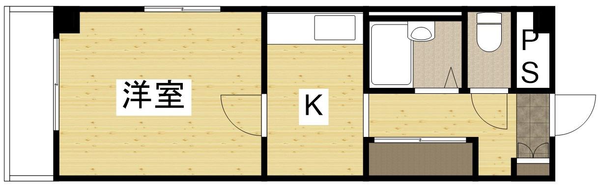 グレースタワー(1K/7階)の間取り写真