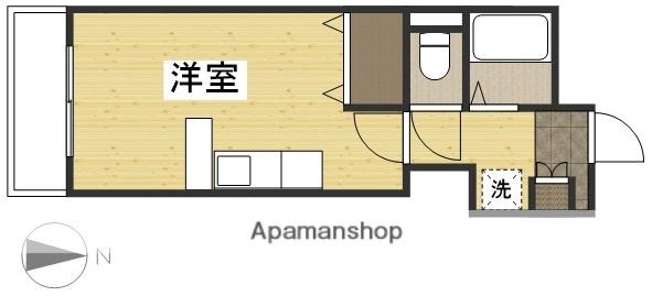 ラ・リュ奉還町(ワンルーム/4階)の間取り写真