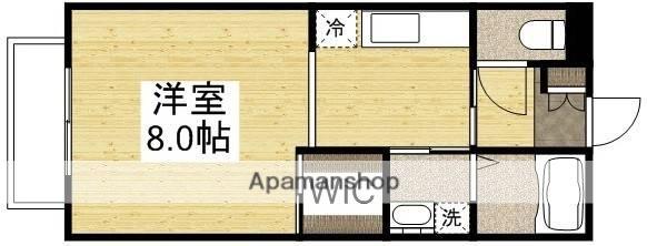 ペーシュ(ワンルーム/1階)の間取り写真