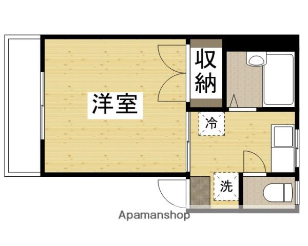 操山Kマンション(1K/2階)の間取り写真