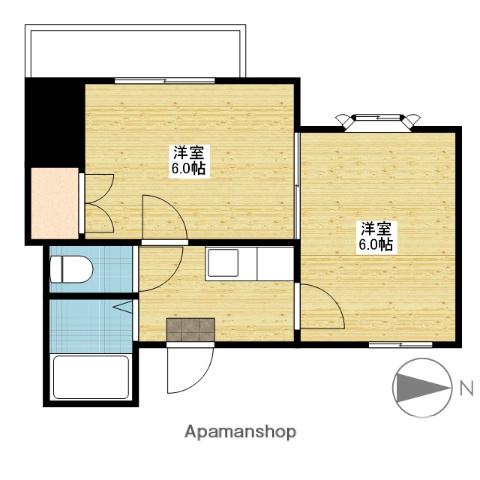 ロワール青江(2K/2階)の間取り写真