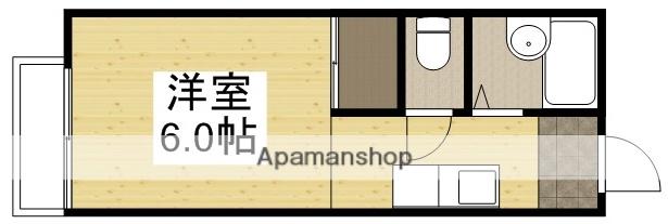 コスモスA(ワンルーム/2階)の間取り写真