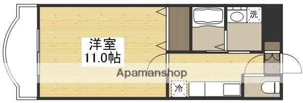 マリベール(1K/3階)の間取り写真